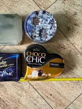 Metalowe ozdobne puszki na ciastka , nici itp 6 sztuk bdb