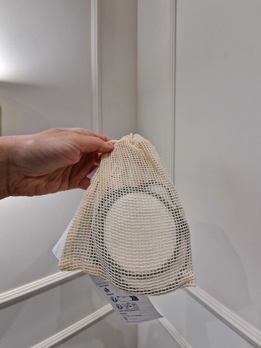 Waciki IKEA wielorazowe płatki czyszczące + woreczek nowe