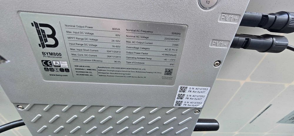 Zestaw panele PV fotowoltaiczne 800w + falownik 800W