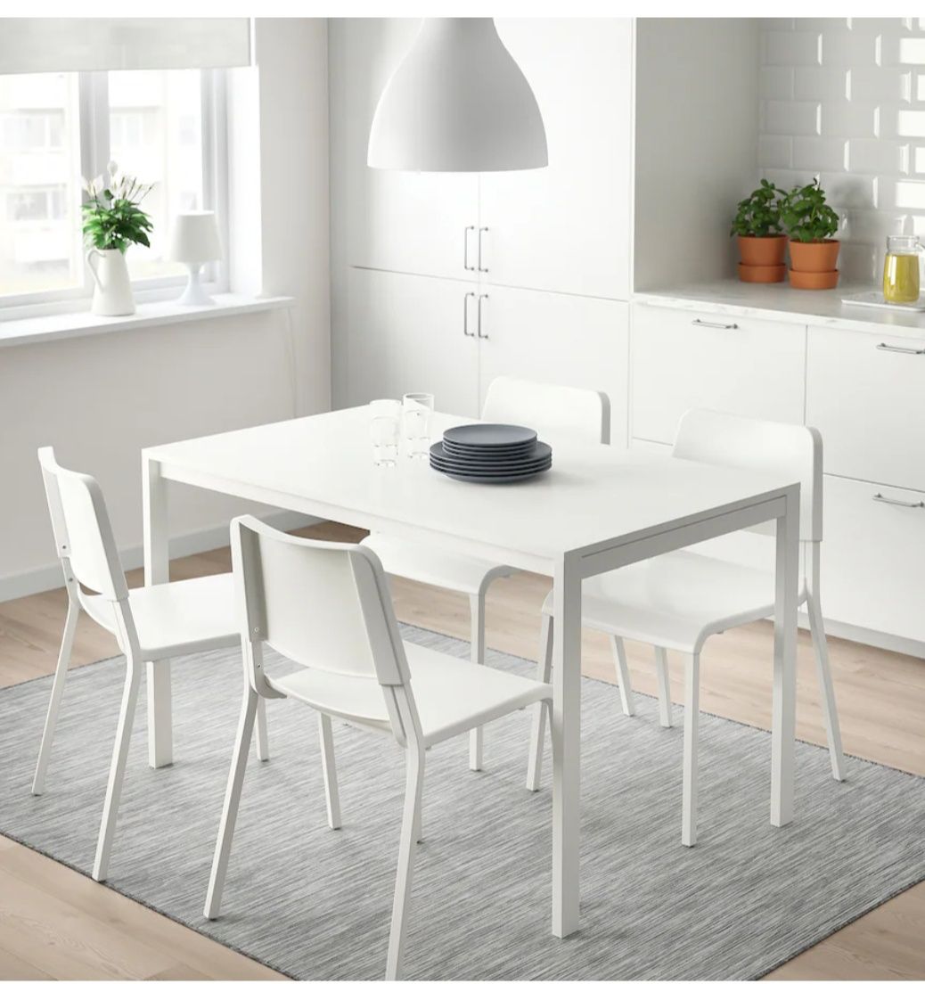 4 Krzesła białe Teodores+IKEA -nowe