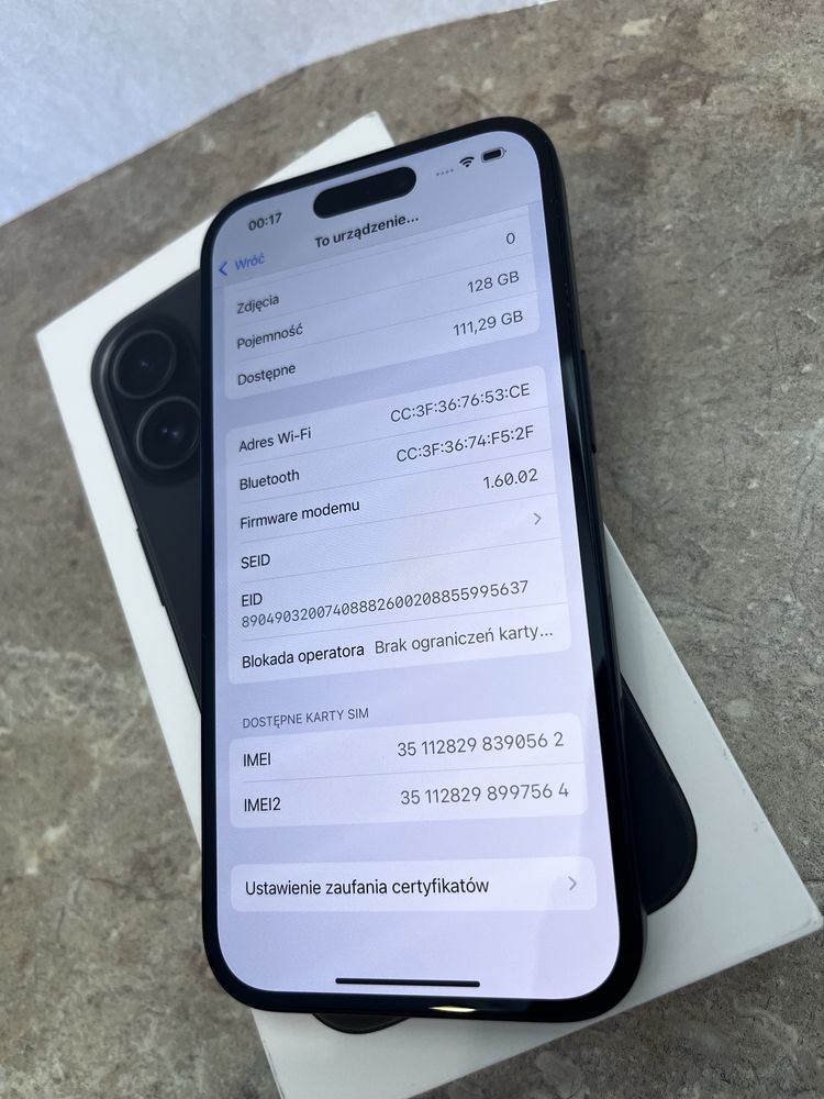 iPhone 16 128GB jak nowy | bateria 100%
