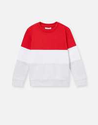 Bluza dziecięca Sinsay rozmiar 98 biało szaro czerwona