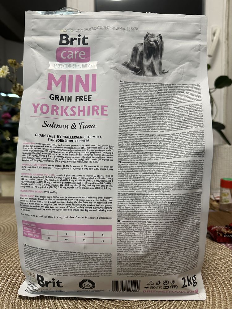 Сухий корм для йоркширських тер'єрів Brit Care Mini (лосось та тунець)