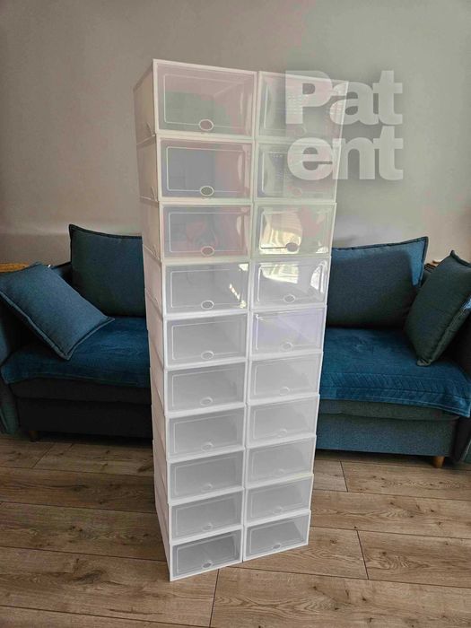 Pudełka 20 sztuk modułowe organizery białe do przechowywania zestaw