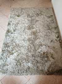 Carpete 160x230cm, bege acinzentado que não larga pelo