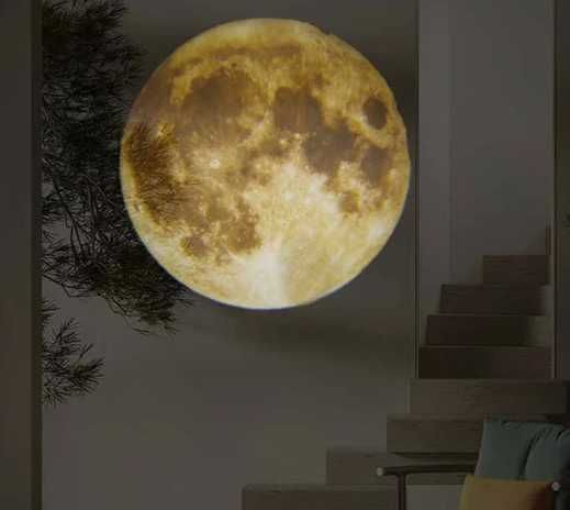 Projektor księżyca - rzut księżyca na ścianę - wyświetlanie obrazu