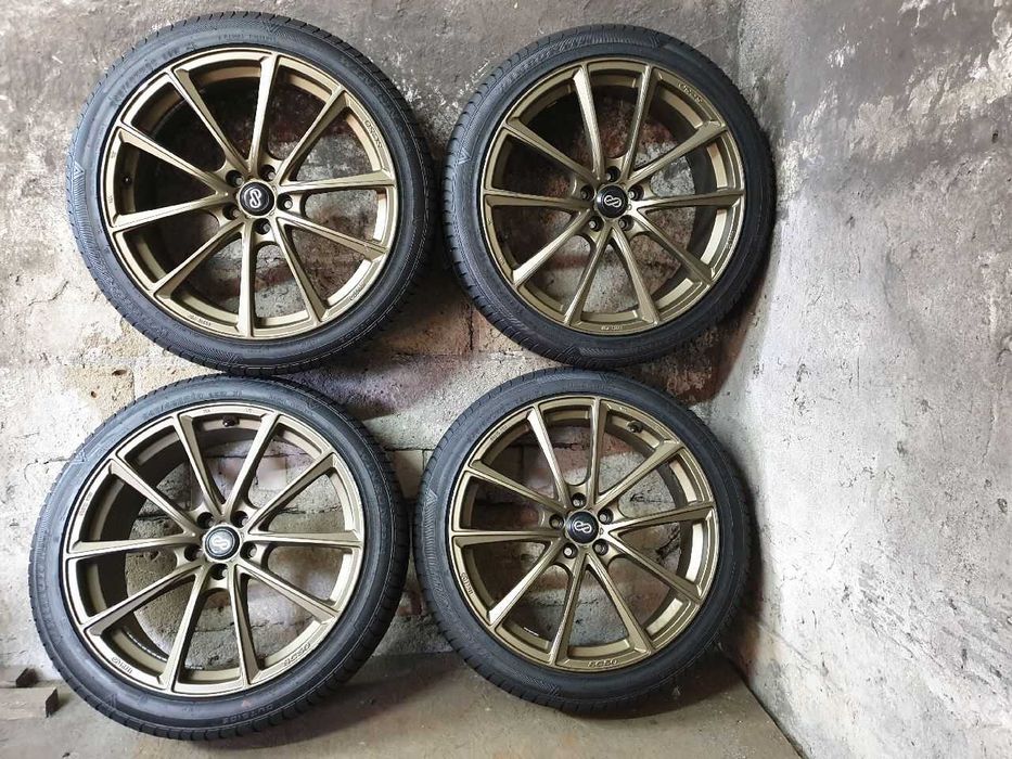 Felgi alu Enkei złote brązowe R20 5x108 opony 245/40R20 6,5mm 2024r