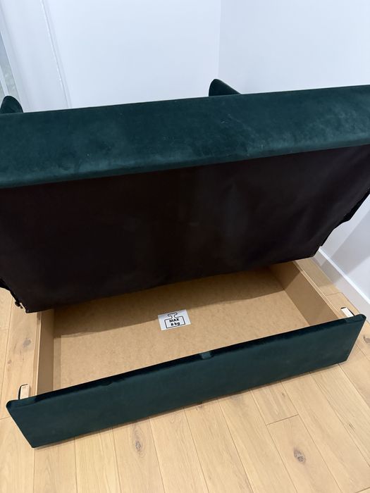 Amerykanka sofa kanapa ciemnozielona BRW