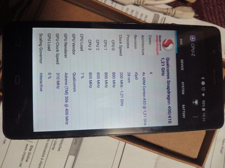 Telefone Bq e5 4g