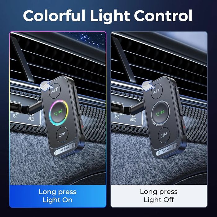 Syncwire Odbiornik Bluetooth 5.4 do samochodu, redukcja szumów