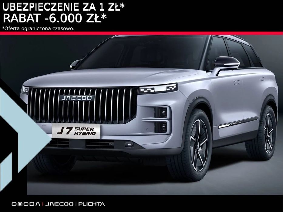 Jaecoo 7 PHEV Super Hybrid Exclusive Teraz taniej o 6000 | Ubezpieczenie za 1zł