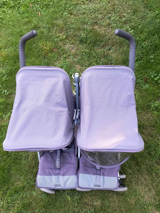 Wózek spacerówka Maclaren Twin Techno bliźniaki rok po roku