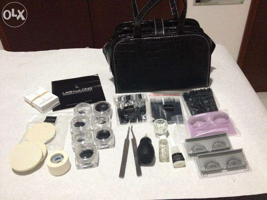 Kit de extenção e pestanas marca LASHbeLONG