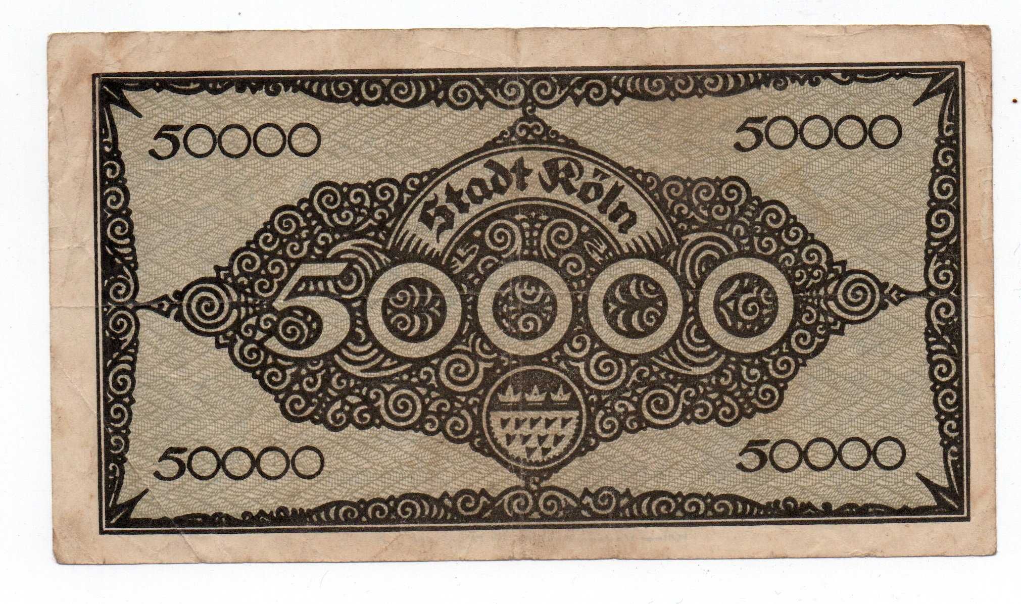 Banknot Niemcy 50000 marek 1923r.
