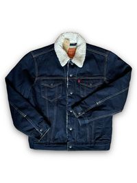 XS S Куртка шерпа Levis синяя джинсовка джинсовая куртка весеняя новая