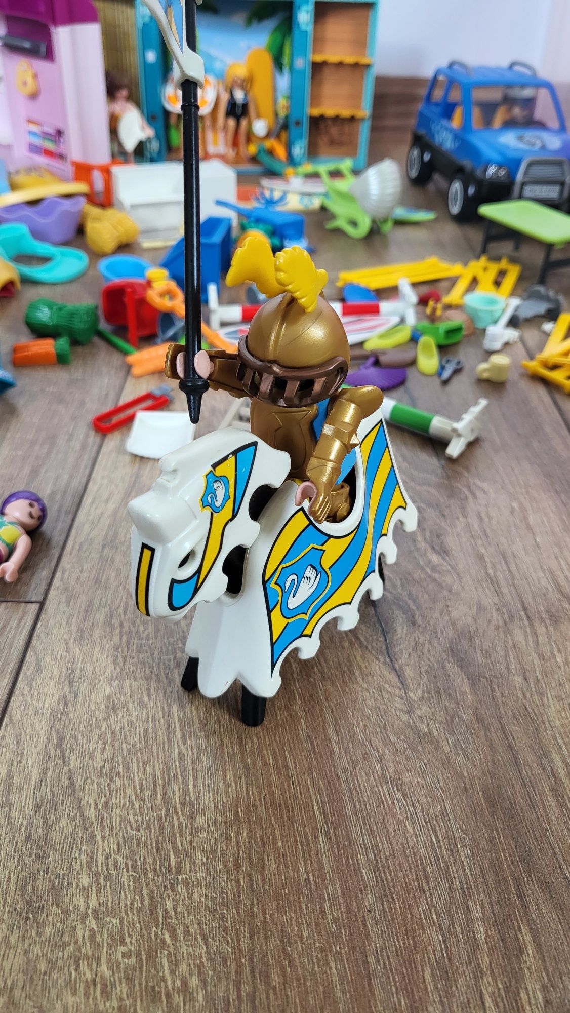 Zestaw Playmobil wszystkomający - domek, farma, surferzy, krawcowac