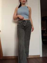 Сірі широкі джинси 40р