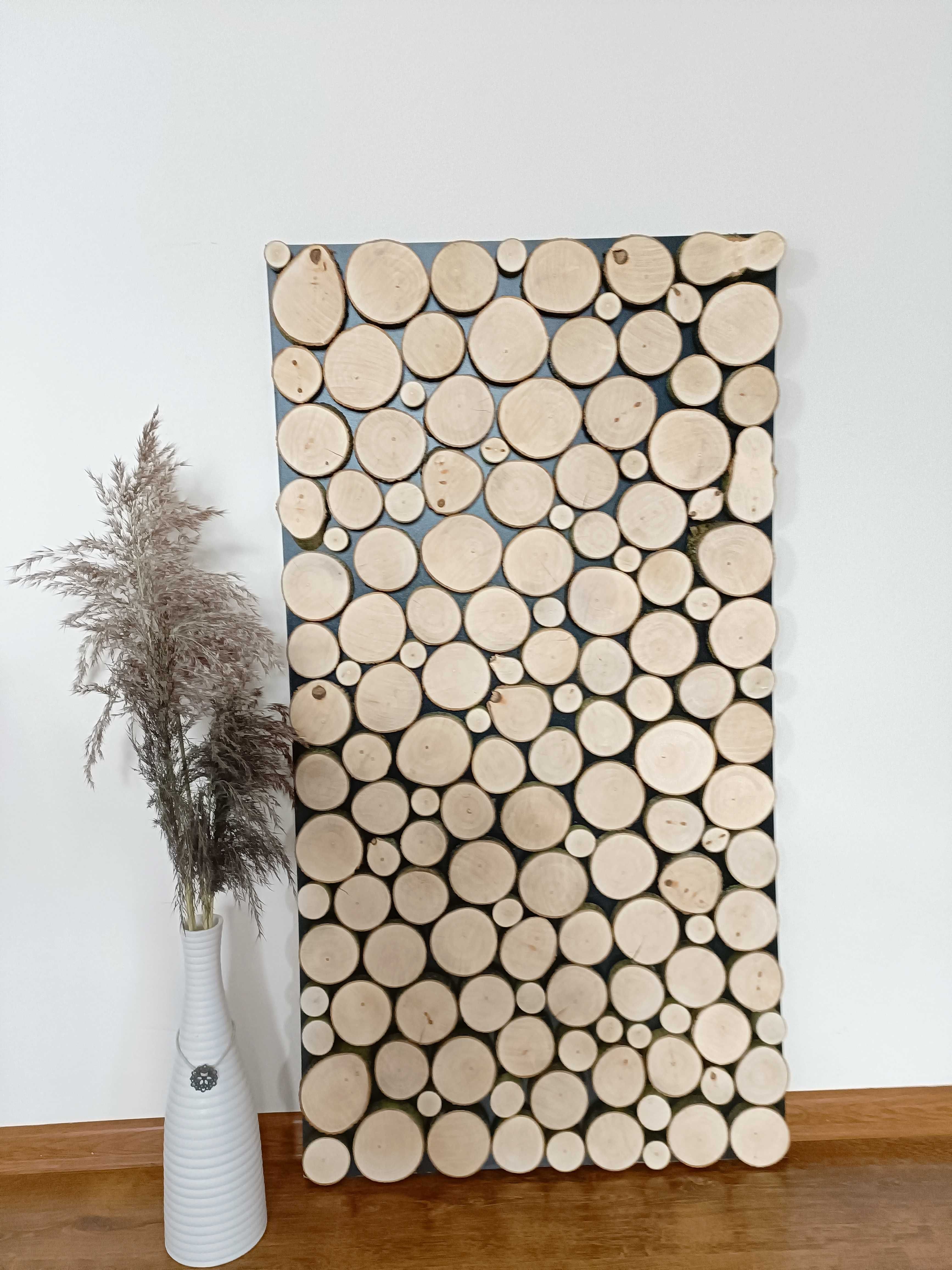 Panel dekoracyjny krążki drewna