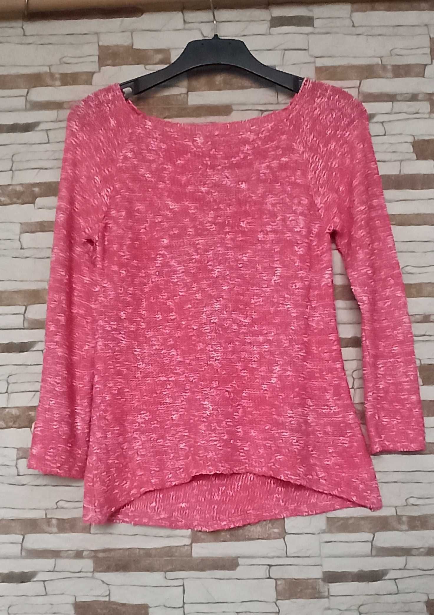 bluzka sweter dziewczynki puder róż, koralowa 158