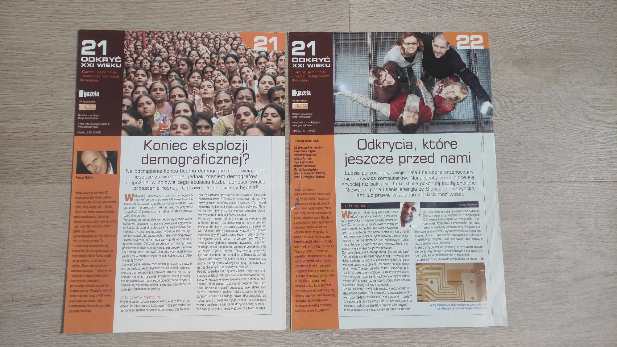 Dodatek do Gazety Wyborczej "21 odkryć XXI wieku"