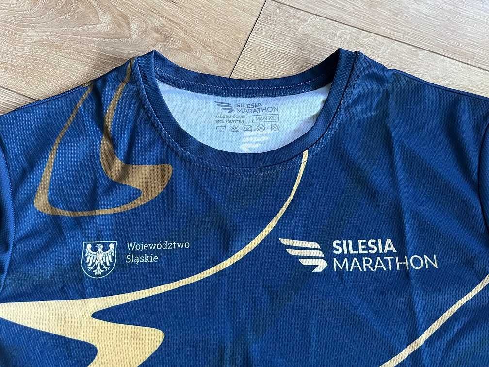 Biegowa koszulka techniczna rozmiar XL z 15 Silesia Maratonu + gratis