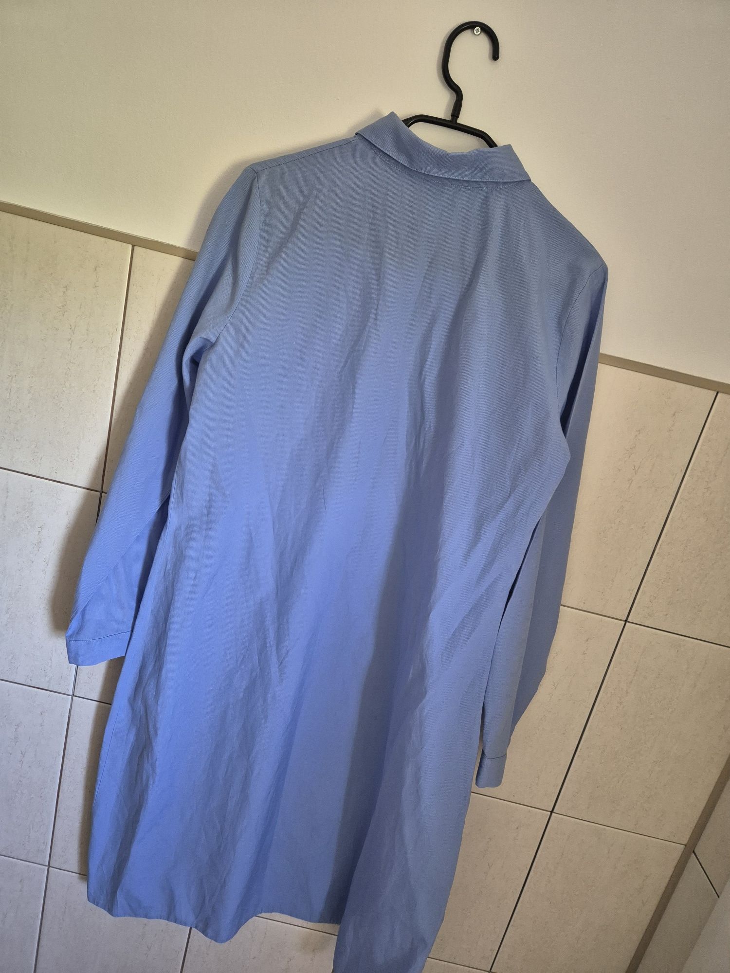 Piękna błękitna sukienka koszulowa XXL 44 Huma Sultan