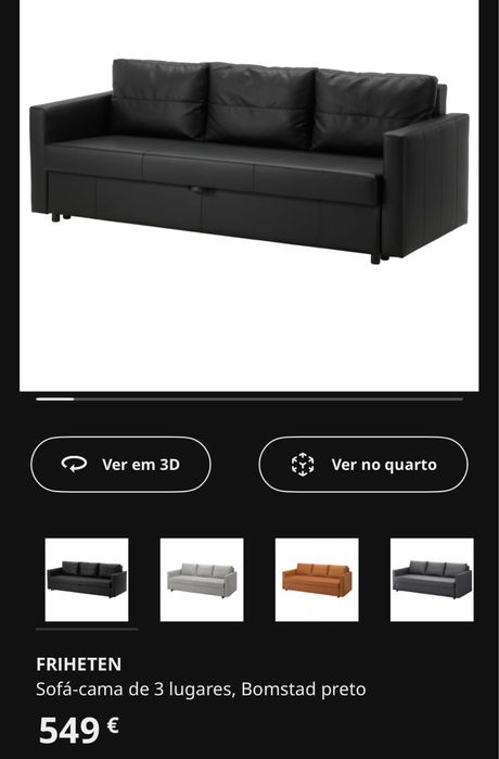 Sofa cama 3 lugares IKEA FRIHETEN