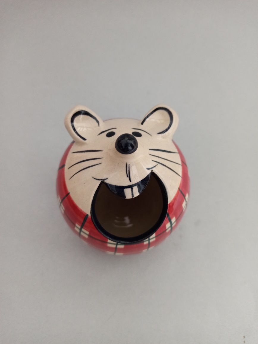 KLL niemiecka ceramiczna cukeirniczka pojemnik myszka mysz vintage