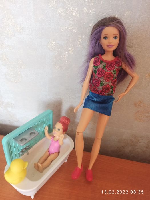 Набор из 2-х кукол и ванночки