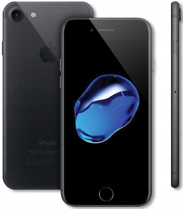 iPhone 7 czarny/128gb/etui Apple skórzane/ZADBANY!