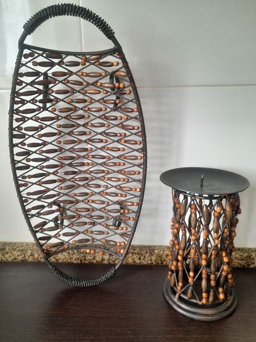 Conjunto de Centro de Mesa e Castiçal
