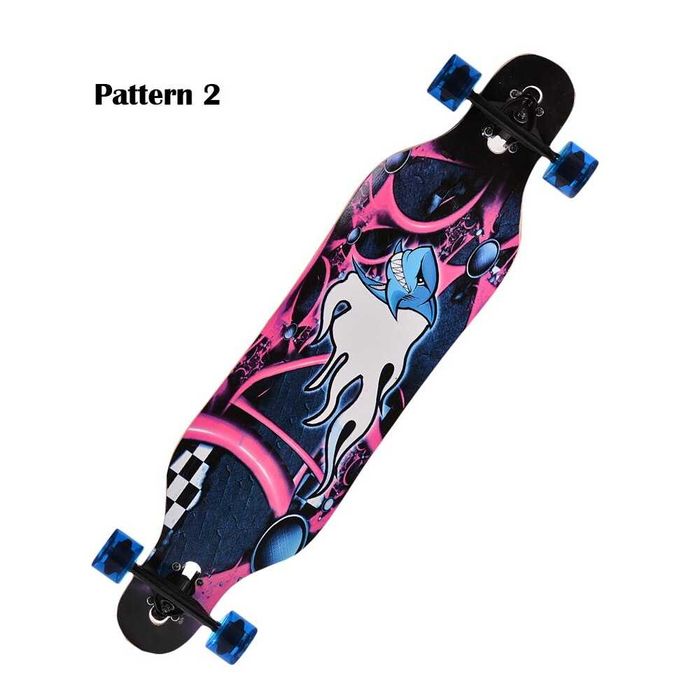 longboard skate deskorolka rekin napisy