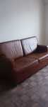Sofa cama em pele