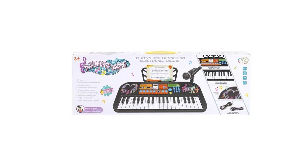 Keyboard Pianino Organy Pianinko Mikrofon dla Dzieci Nauka Grania Ik