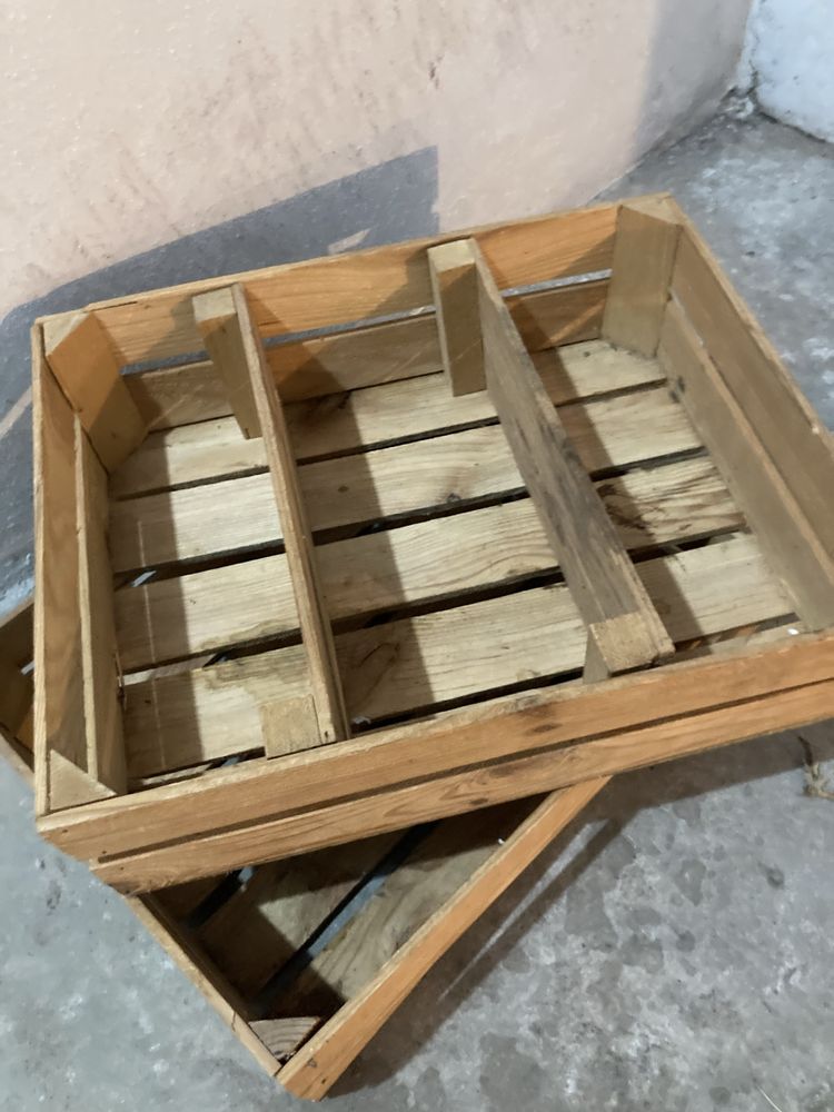 3 drewniane skrzynk 50x38x15