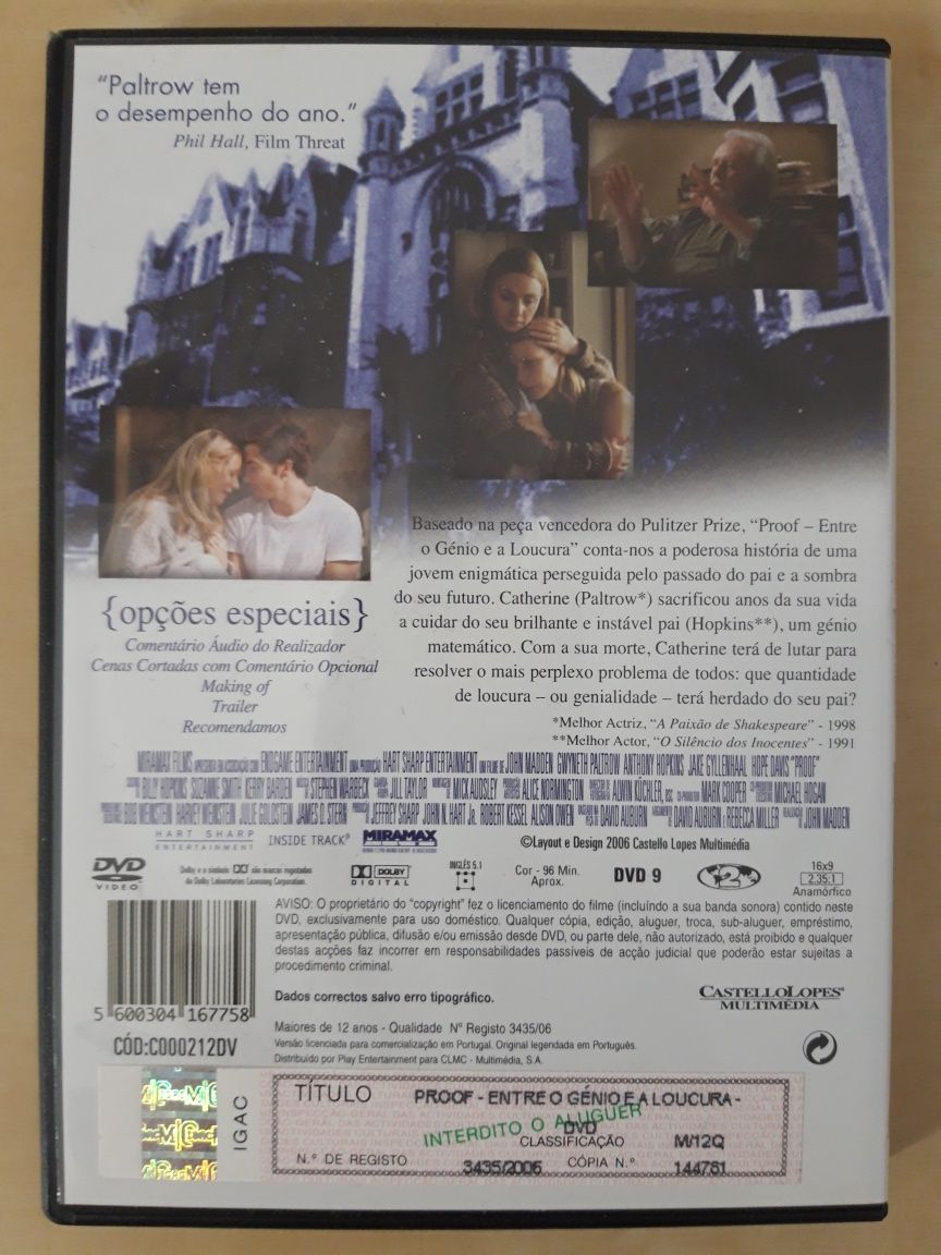 {PROOF} Entre o Génio e a Loucura  (DVD)