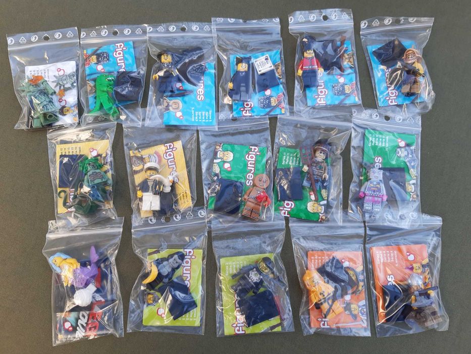 Lego Minifiguras Primeiras Series das Saquetas com Folhetos Originais
