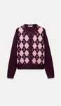 ZARA Sweter w romby 100% wełna M