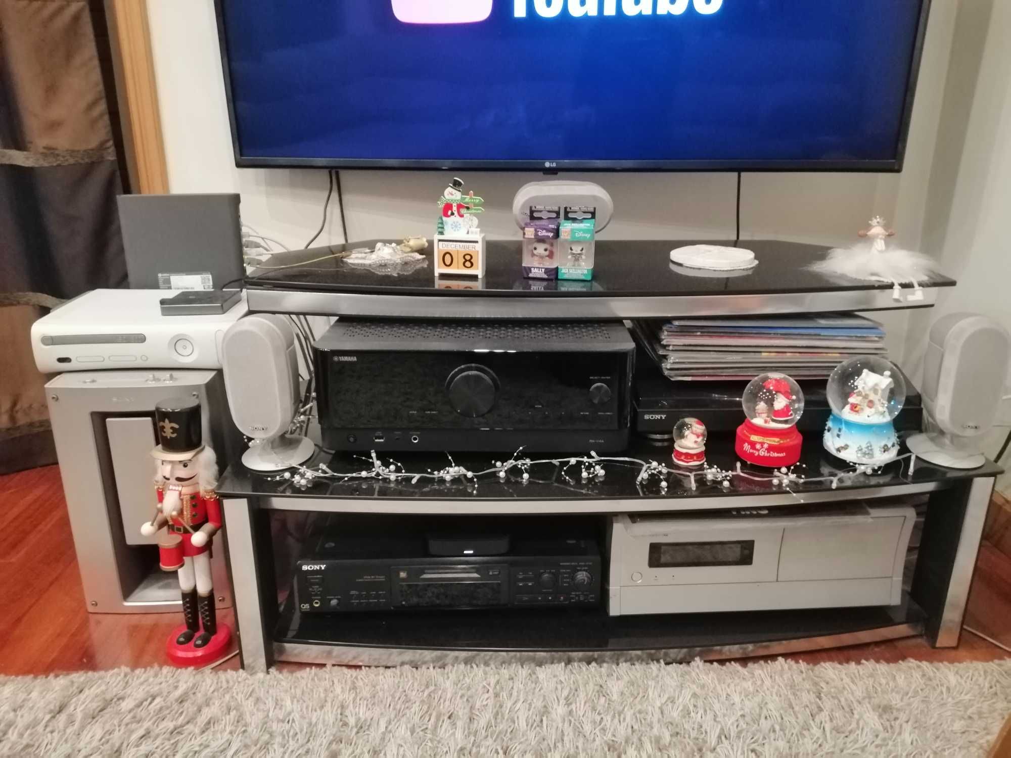 Móvel TV/HIFI em Metal e Vidro
