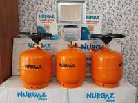 Балон кемпінговий нургаз 8л + газовий обігрівач Nurgaz