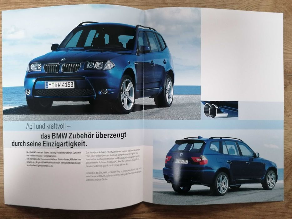Prospekt BMW X3 Aerodynamik.