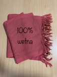 Koralowy cienki szalik 100% wełna