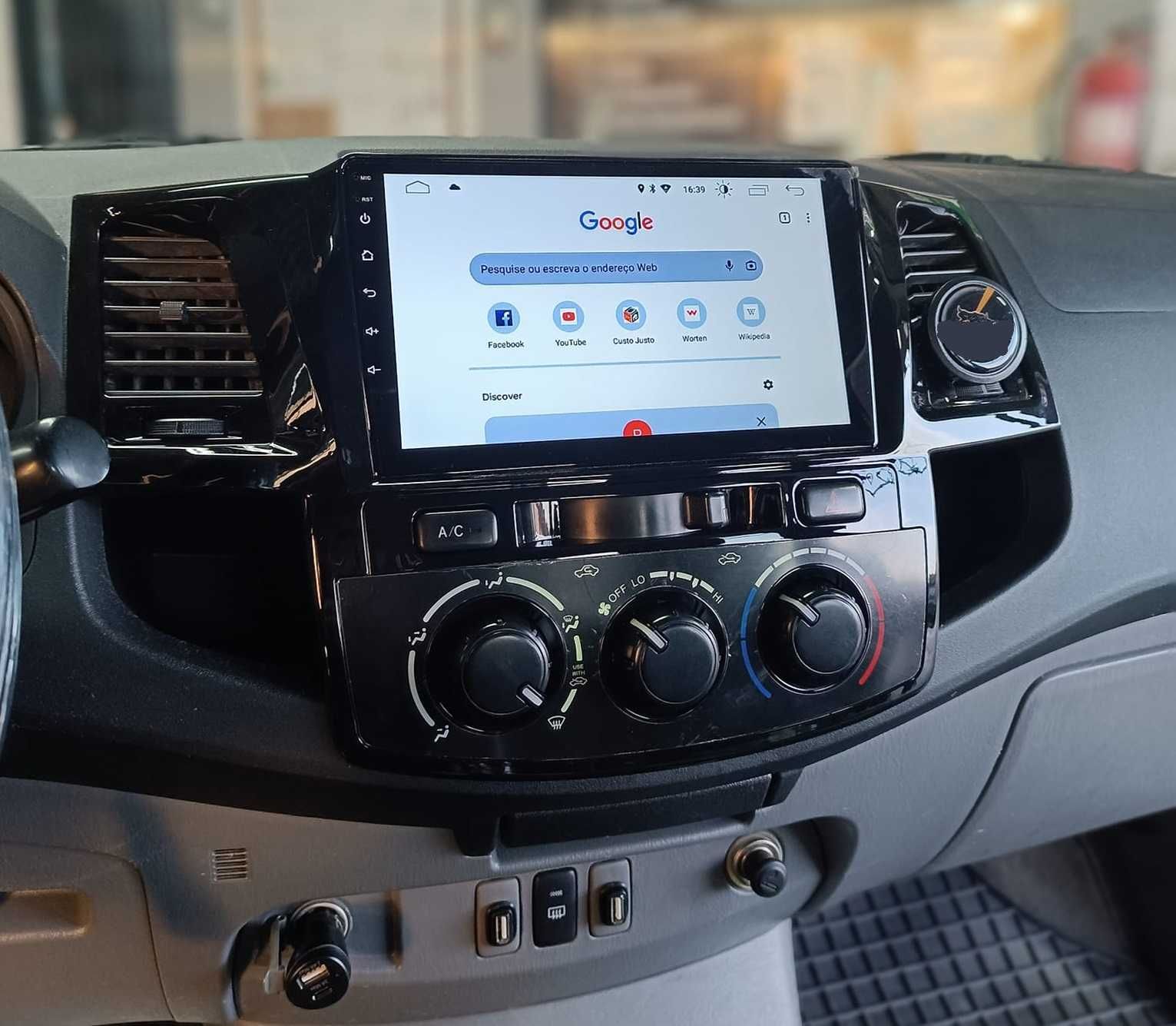 (NOVO) Rádio 2DIN • Toyota HILUX (2005 até 2015) • Android GPS 4+32GB