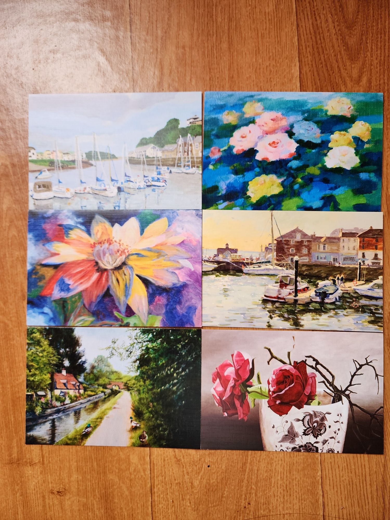 Серія листівок зображень картин майстрів, квіти та море, 40 одиниць.