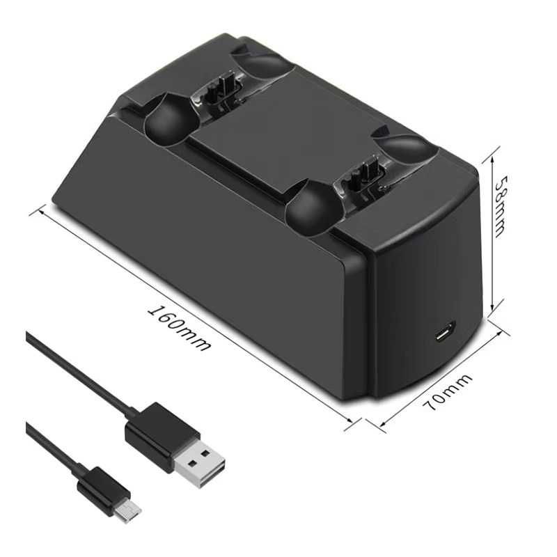 PS4 Carregamento Rápido Dock Carregador Duplo com Indicador de Carga
