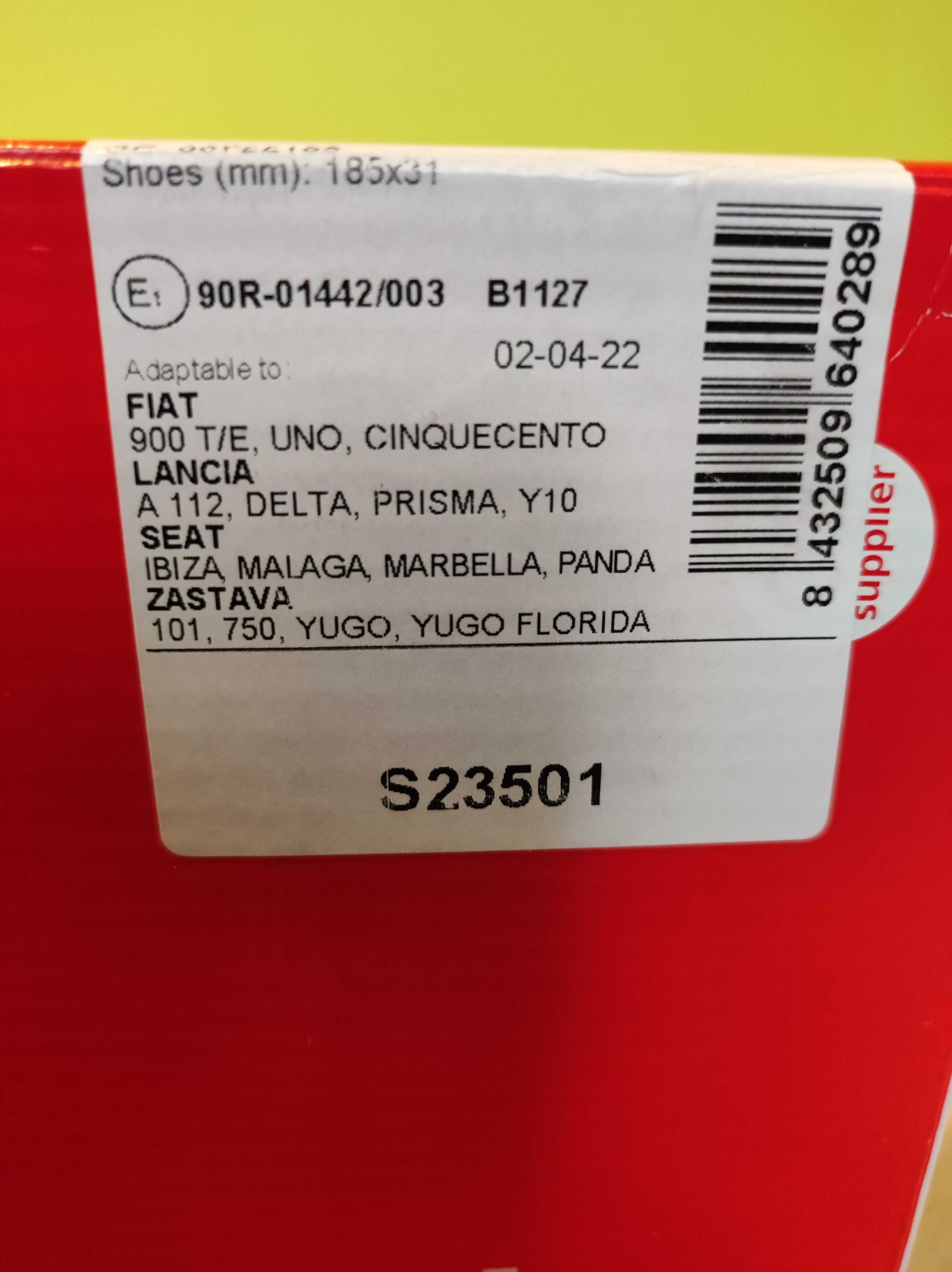 Hamulce, zestaw do Fiata Seicento 99r.