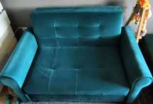 2x Sofa kanapa dwuosobowa rozkładana z pojemnikiem i funkcją spania