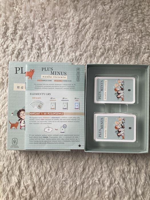 Gra planszowa Plus minus: Nauka liczenia Wydawnictwo Nasza Księgarnia