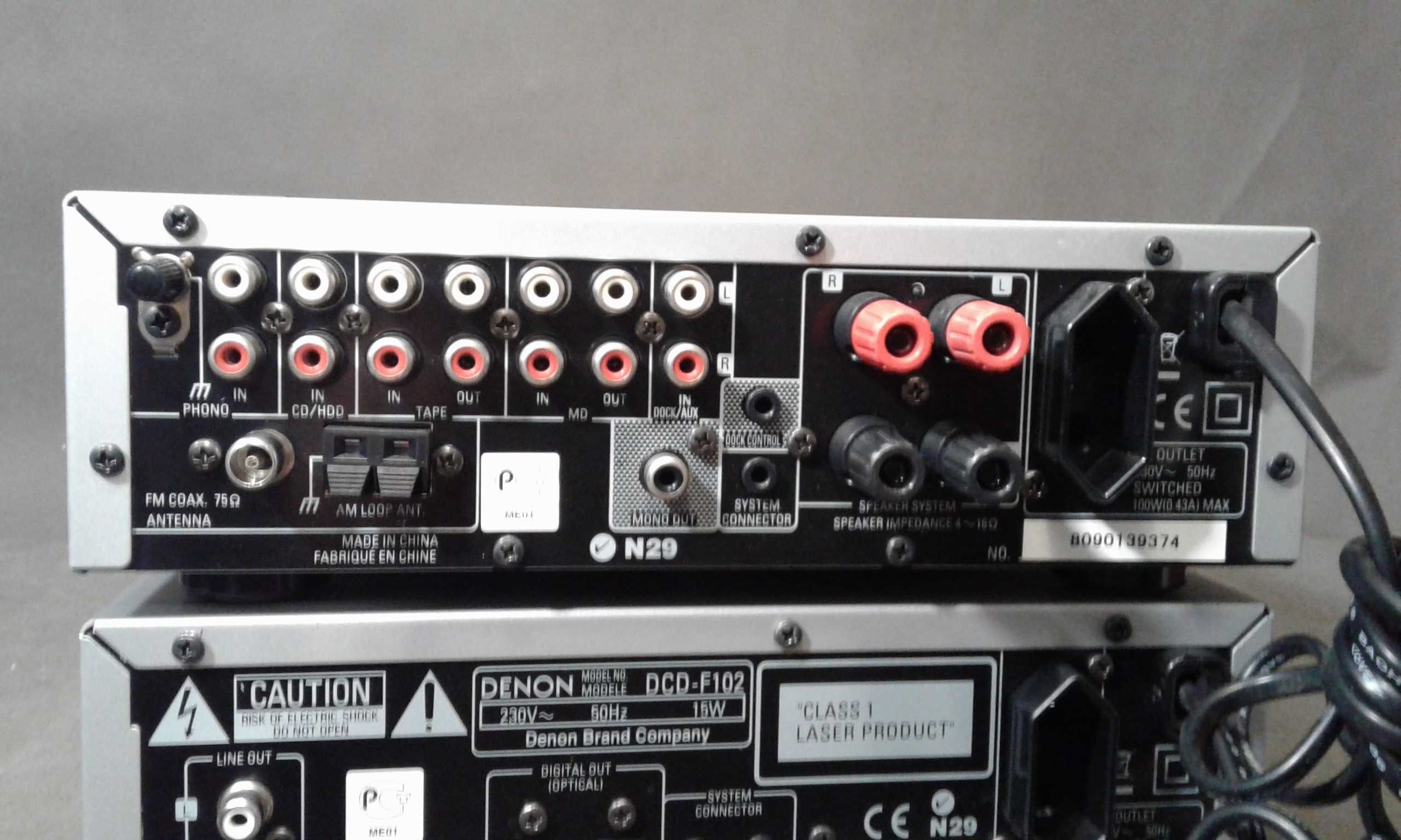 DENON DRA-F102,zestaw stereo,pilot
