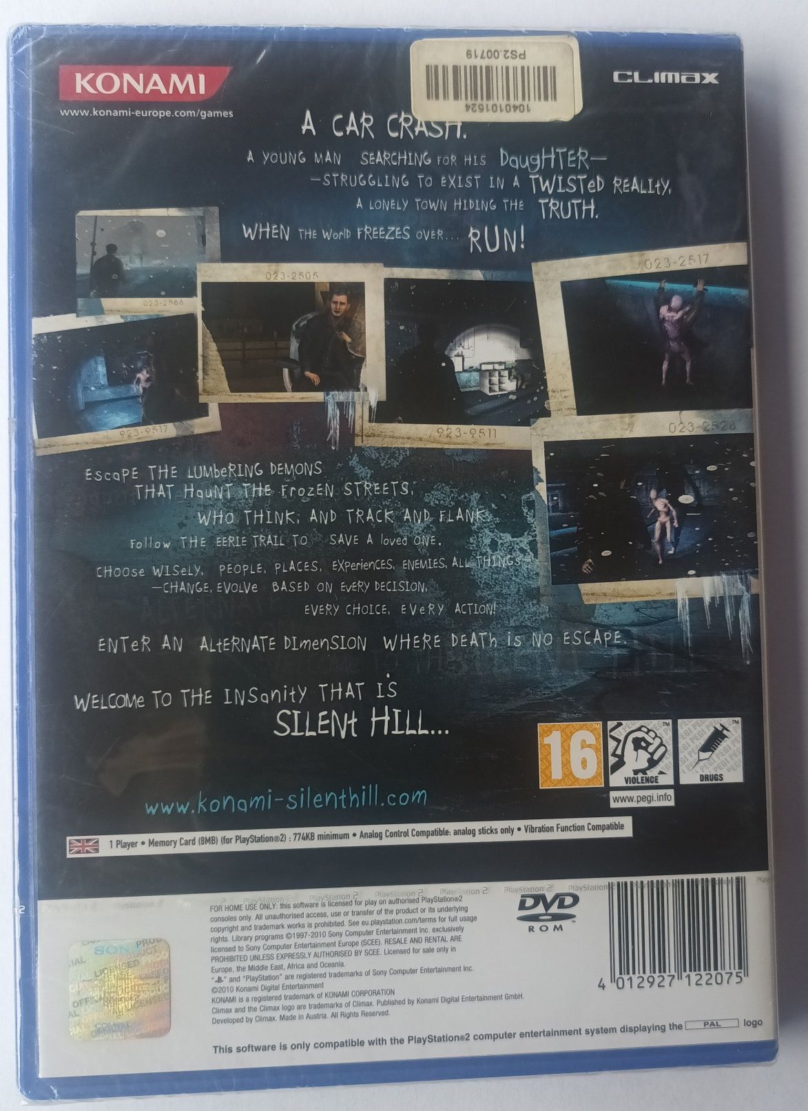 NOWA. Silent Hill Shattered Memories na PS2, pełna wersja angielska.